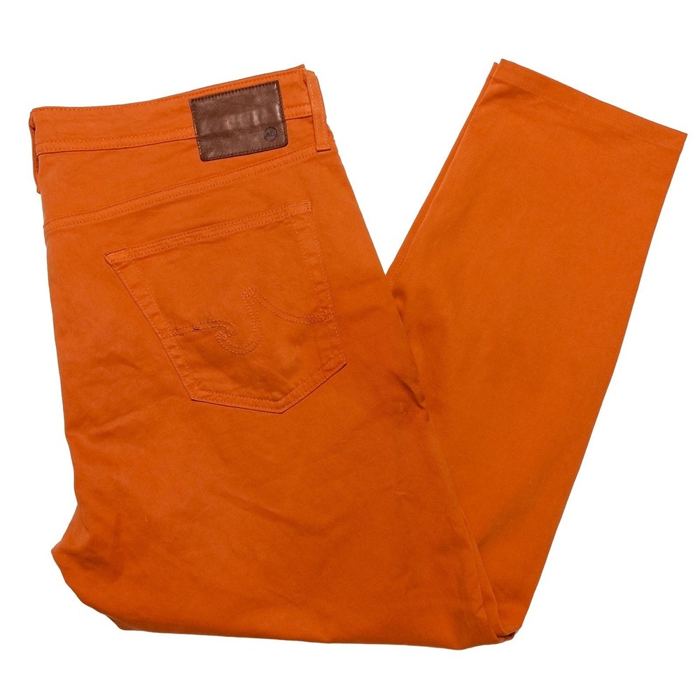 ADRIANO GOLDSCHMIED The Graduate 5-Pocket Pants Tailored Leg Orange ~ 38 x 29